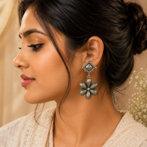 oxidised mandala choker set